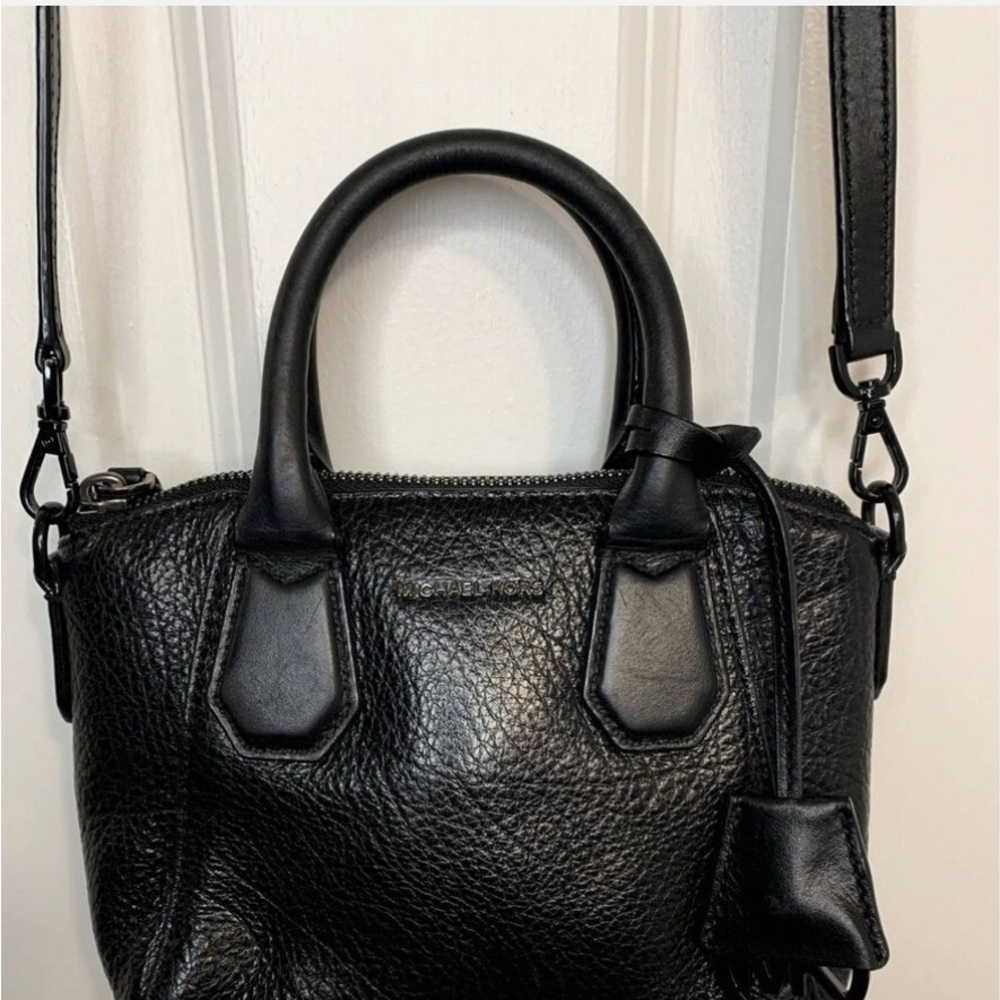 Michael Kors Black Crossbody Bag with Pebbled Leather